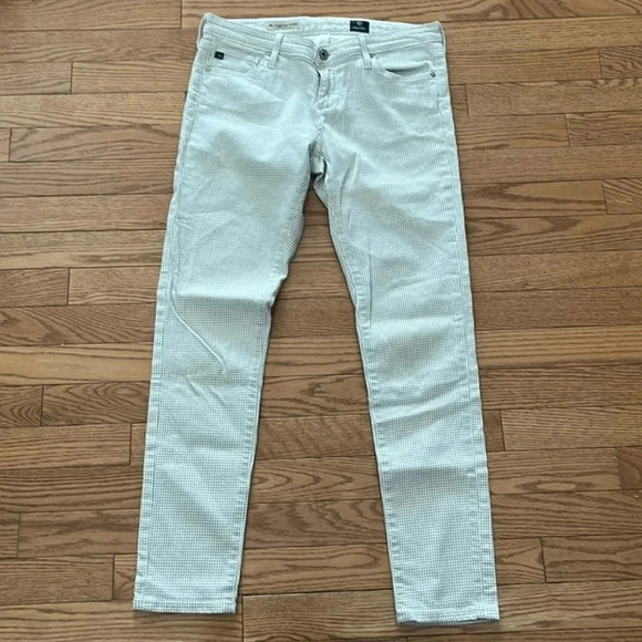 [28R]Adriano Goldschmied (AG) Mini Polka Dot The Legging Ankle Super Skinny - Picture 1 of 8